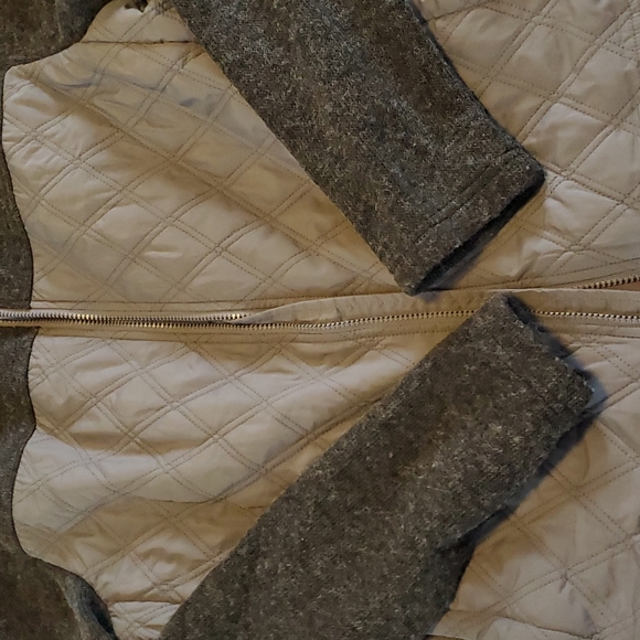 Far West mixed media quilted full zip jacket sz M - Picture 8 of 9